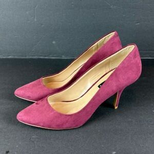 Women's David Aaron "Chainey" Purple Faux Suede 3.5" Stiletto Heels Size 10 M